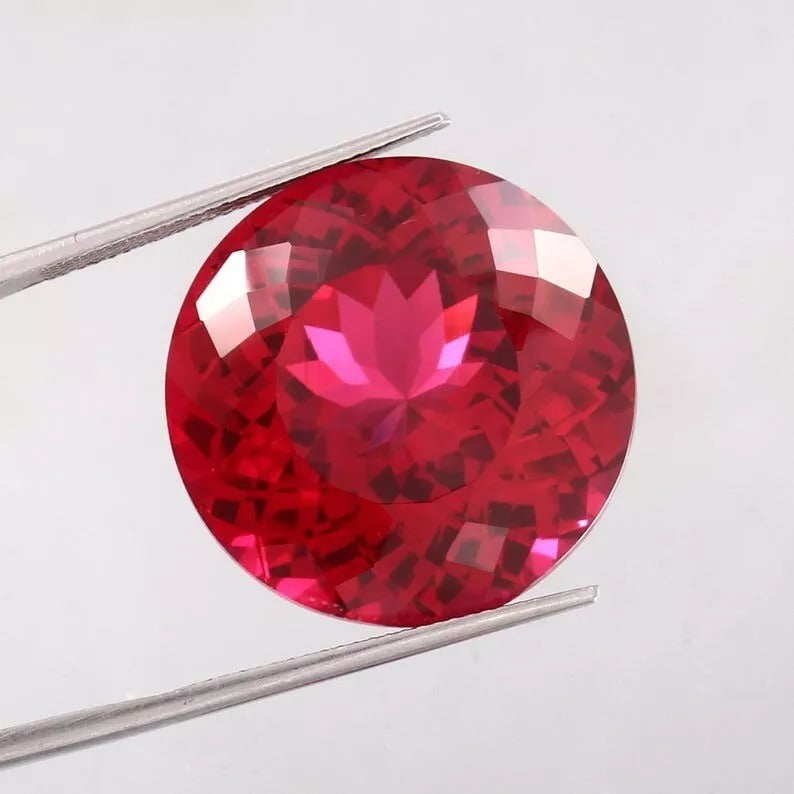 Natural 9.00 Ct Blood Red Mozambique Ruby Loose Round Gemstone Cut
