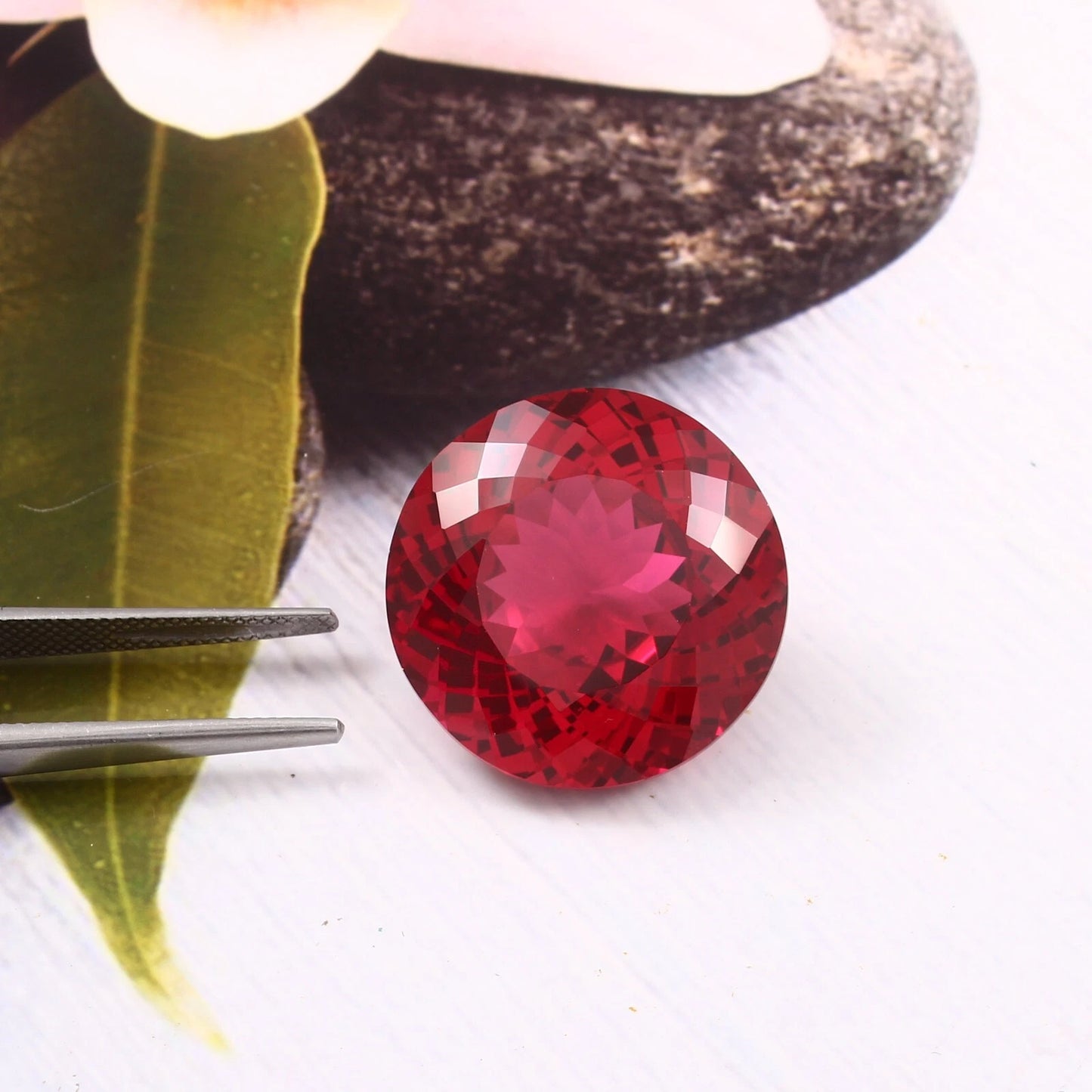 9.00 Ct Blood Red Mozambique Ruby – Natural Round Cut