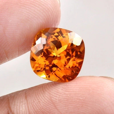 Fanta Orange Sapphire cushion