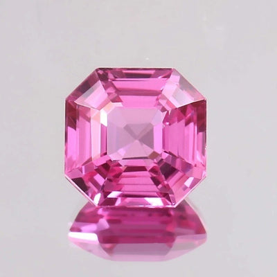 Flawless Ceylon Pink Sapphire gemstone with a clear background